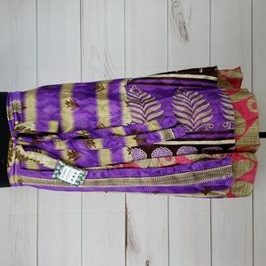 Darn Good Yarn Sari Silk Wrap Skirt Tea Goddess